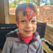 Spider-man face paint - boys birthday party